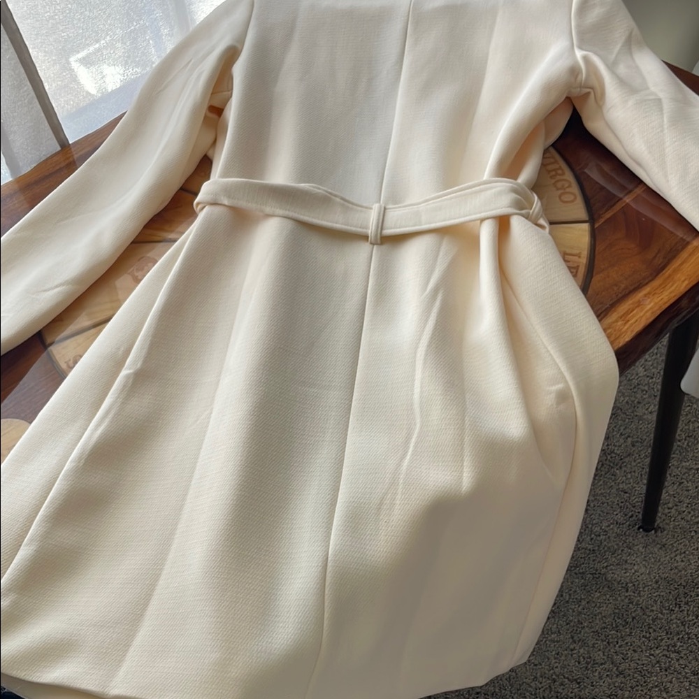 Cream Belted Coat - Picture 6 of 6